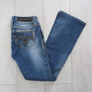 Rock Revival Alanis Bootcut Jeans Fleur de lis 27